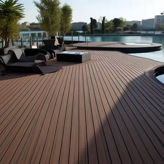 Composite Wpc Boat Floor Teak Decking Sheet Anti slip Solid Sheet-海智集-