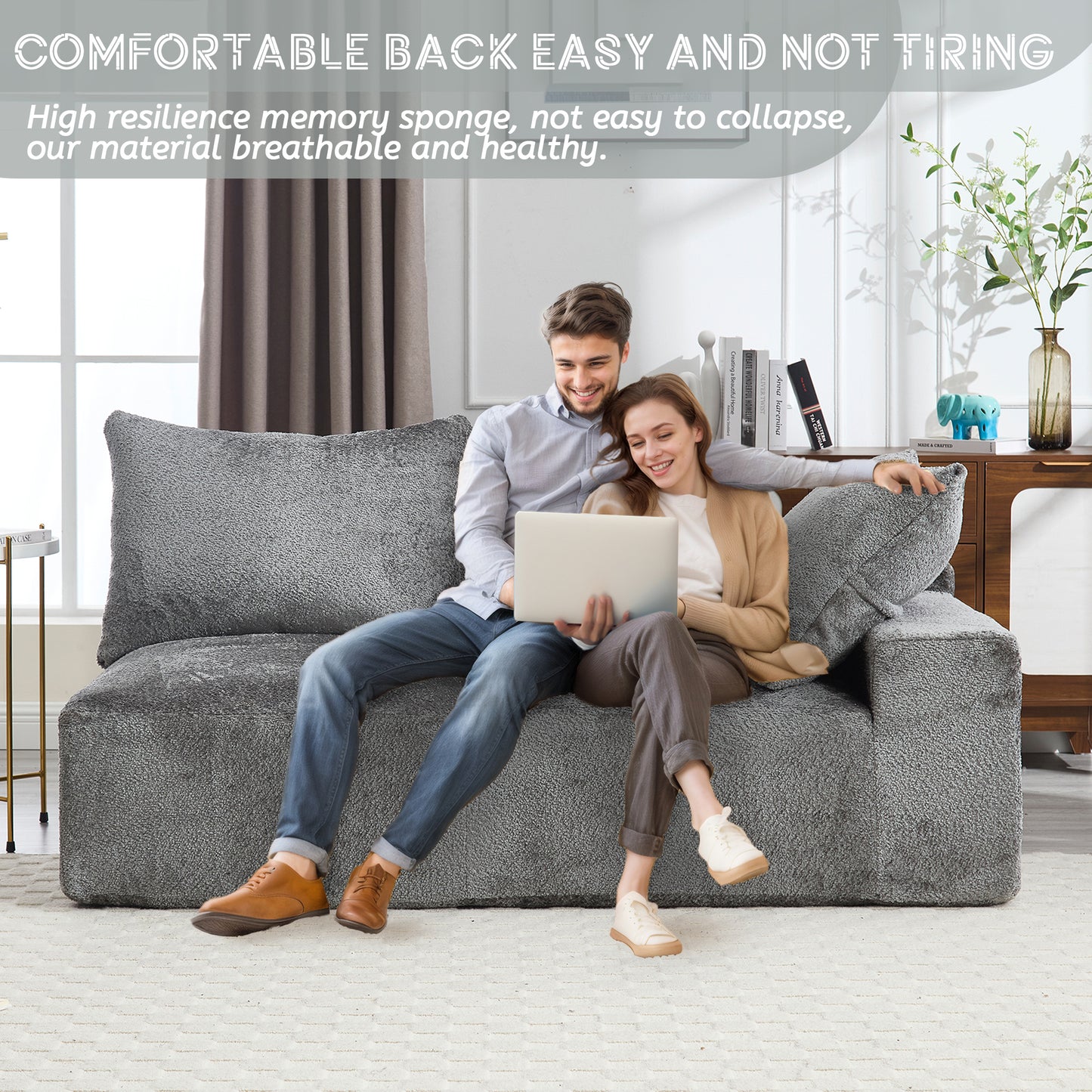 UNITED WE WIN Exquisite fabric technology, intimate two-person design, lazy leisure sitting, free combination of flexible and changeable, a wide range of scene applicability of the sofa-海智集-Default-