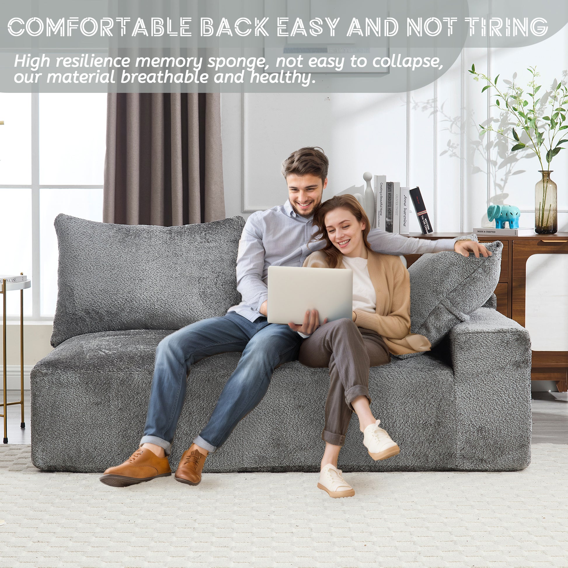 UNITED WE WIN Exquisite fabric technology, intimate two-person design, lazy leisure sitting, free combination of flexible and changeable, a wide range of scene applicability of the sofa-海智集-Default-