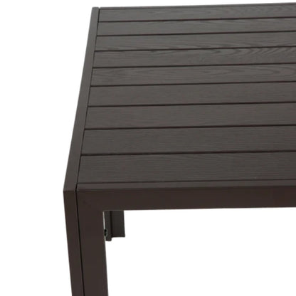 7 Pieces Patio Dining Set, Outdoor Furniture Table and 6 Textilene Chairs, Outdoor Furniture with Rectangular Table and 6 Stackable Chairs Family Conversation Set for Garden Backyard Deck-Brown-海智集-Default-