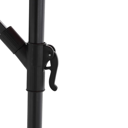 10ft Solar LED Offset Hanging Market Patio Umbrella ( Dark blue)(No Base)-海智集-Default-