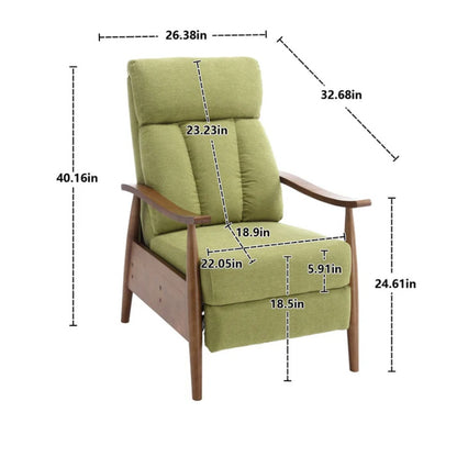 COOLMORE Wood Frame Armchair, Modern Accent Chair Lounge Chair for Living Room-海智集-Default-
