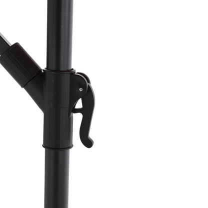 10ft Solar LED Offset Hanging Market Patio Umbrella ( khaki )(No Base)-海智集-Default-