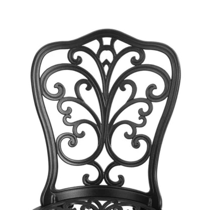 Best Choice Products 3-Piece Outdoor Rust-Resistant Cast Aluminum Patio Bistro Set Black-海智集-Default-