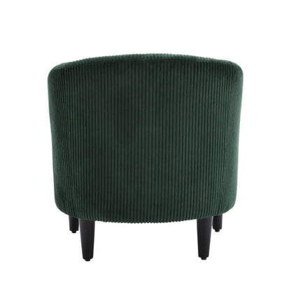 COOLMORE Living Room Accent Barrel Chair, Century Modern Style Decorative Chair, Armchair for Living Room with Thick Cushions and Pillows, Comfy Single Sofa Chair, Chair with Wooden Legs-海智集-Default-