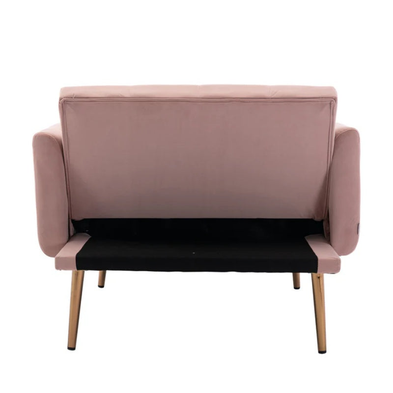COOLMORE fashionable and classic style chaise lounge chair / accent chair for Living Room, bedroom (Pink Velvet)-海智集-Default-