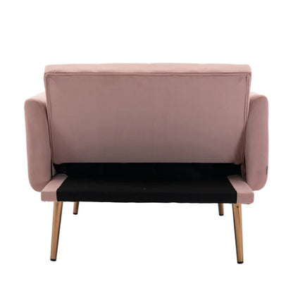 COOLMORE fashionable and classic style chaise lounge chair / accent chair for Living Room, bedroom (Pink Velvet)-海智集-Default-