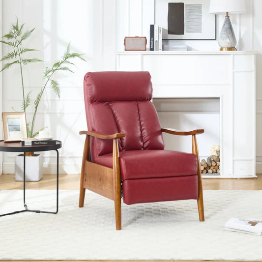 COOLMORE Wood Frame Armchair, Modern Accent Chair Lounge Chair for Living Room-海智集-Default-