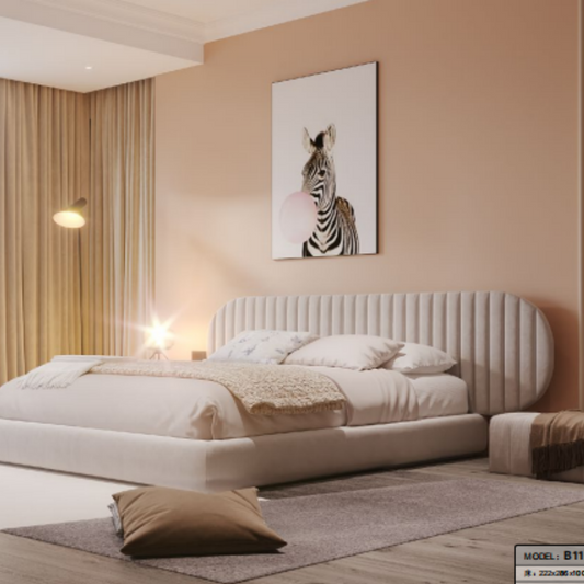 Luo LAN Series Italian Light Luxury Technology Bed B 1 1 5 # 222 * 286 * 100 (Single bed without bedside table-海智集-
