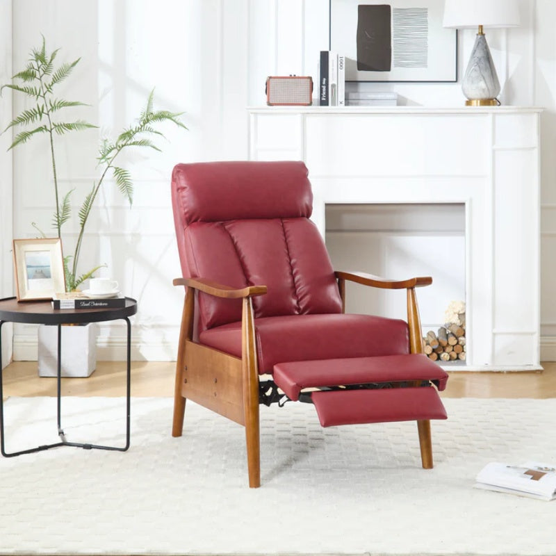 COOLMORE Wood Frame Armchair, Modern Accent Chair Lounge Chair for Living Room-海智集-Default-