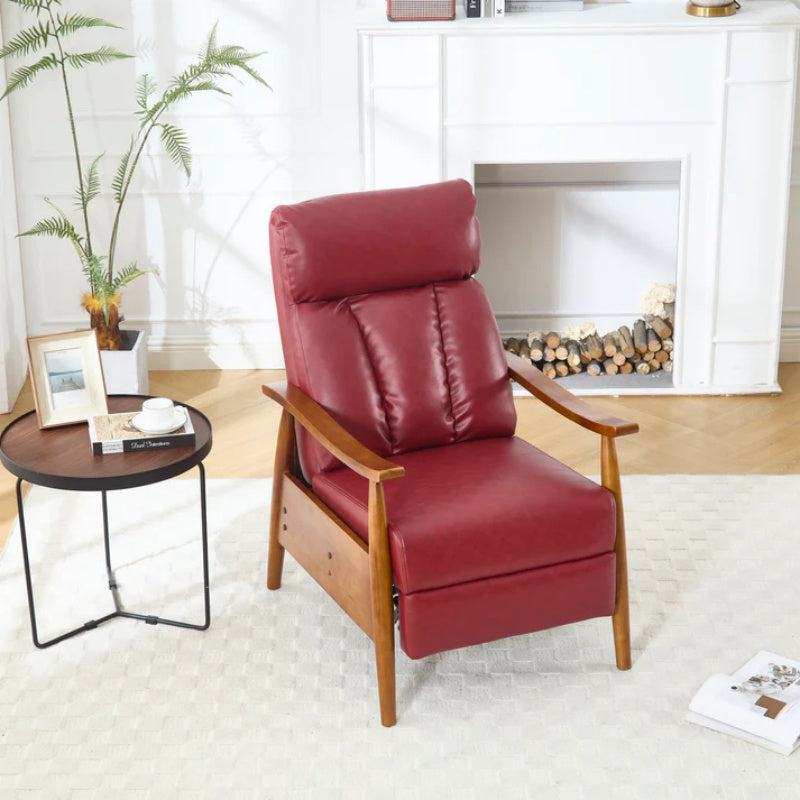 COOLMORE Wood Frame Armchair, Modern Accent Chair Lounge Chair for Living Room-海智集-Default-