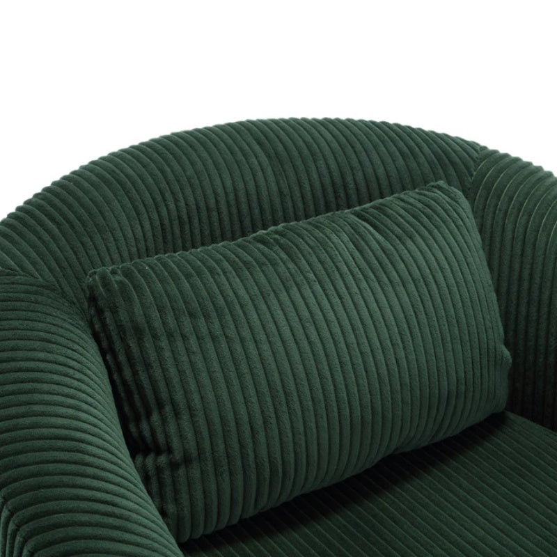 COOLMORE Living Room Accent Barrel Chair, Century Modern Style Decorative Chair, Armchair for Living Room with Thick Cushions and Pillows, Comfy Single Sofa Chair, Chair with Wooden Legs-海智集-Default-