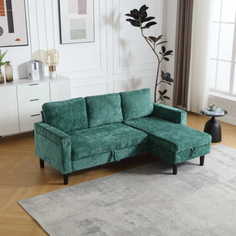 UNITED Sectional Sofa Reversible Sectional Sleeper Sectional Sofa with Storage Chaise-海智集-Default-