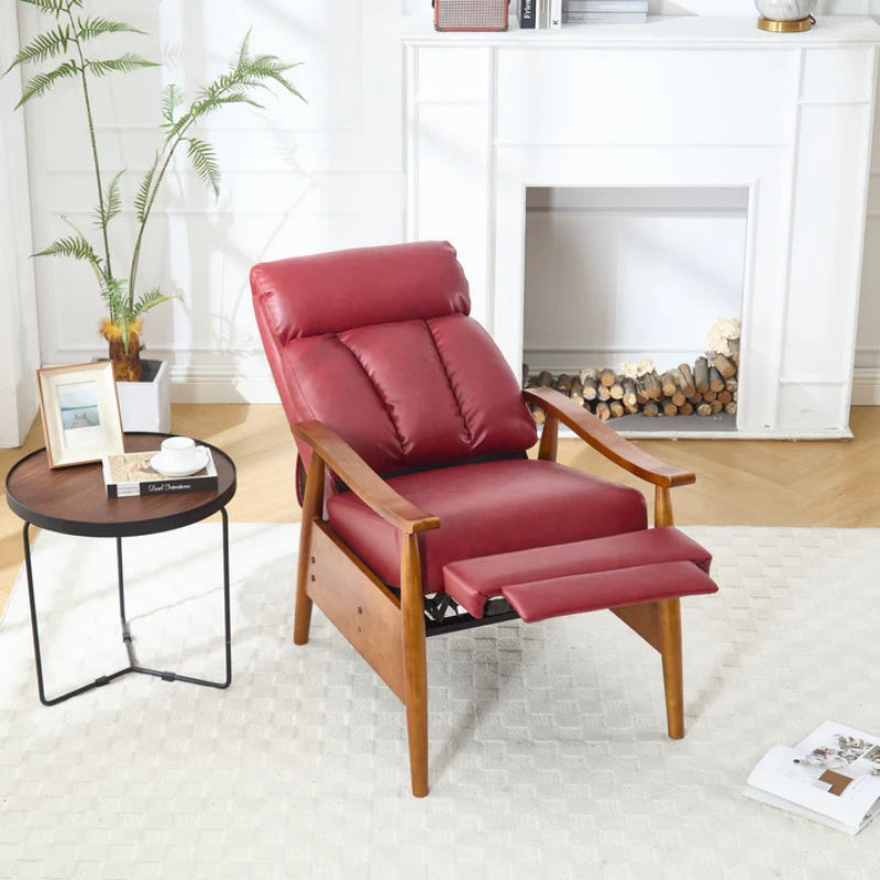 COOLMORE Wood Frame Armchair, Modern Accent Chair Lounge Chair for Living Room-海智集-Default-