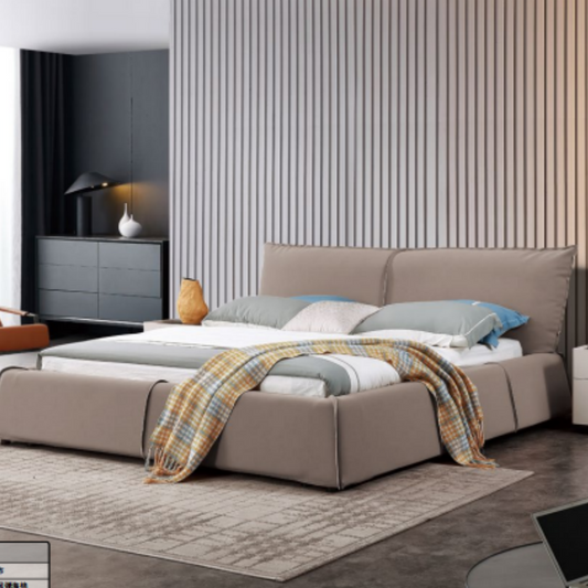 Luo LAN Series Italian Light Luxury Matte Bed 1856 # 250 * 220 * 95 (Single bed without bedside table)-海智集-