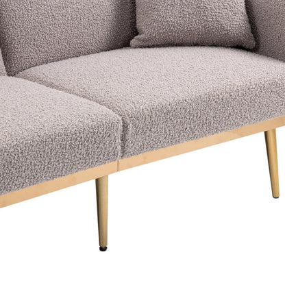 COOLMORE Velvet Sofa , Accent sofa .loveseat sofa with metal feet-海智集-Default-