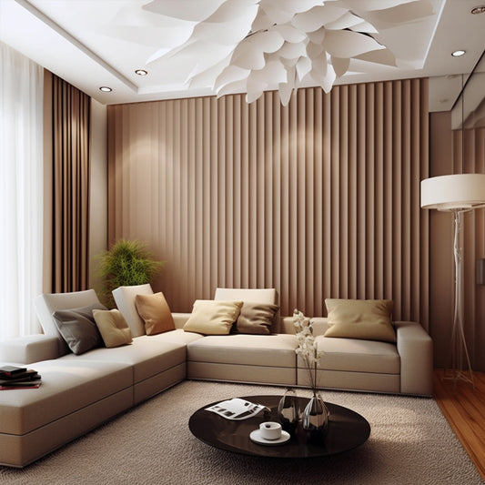 Wpc Pvc Art Decorative 3d Wall Panels Decorative Interior Brick Fluted Wood Wall Panel Louvre Board-海智集-