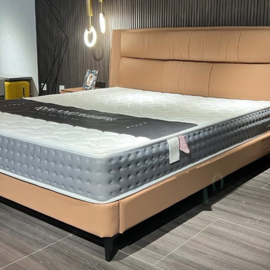 Luo LAN Series Genuine Leather Bed 2313 # (Single bed without bedside table)-海智集-
