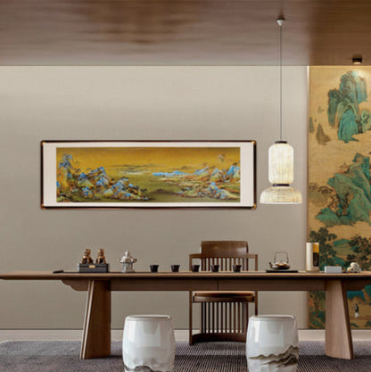 3D Floral Embossed Wall Decor - New Chinese Style Handmade Texture Art-海智集-