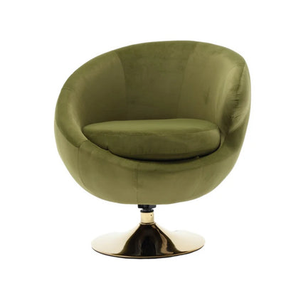 360 Degree Swivel Cuddle Barrel Accent Chairs, Round Armchairs with Wide Upholstered, Fluffy Fabric Chair for Living Room, Bedroom, Office, Waiting Rooms-海智集-Default-