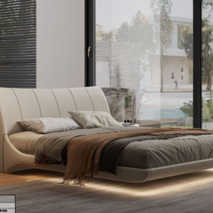 Luo LAN Series Italian Light Luxury Leather Bed 1929 # 228 * 198 * 1 1.5 (Single bed without bedside table-海智集-
