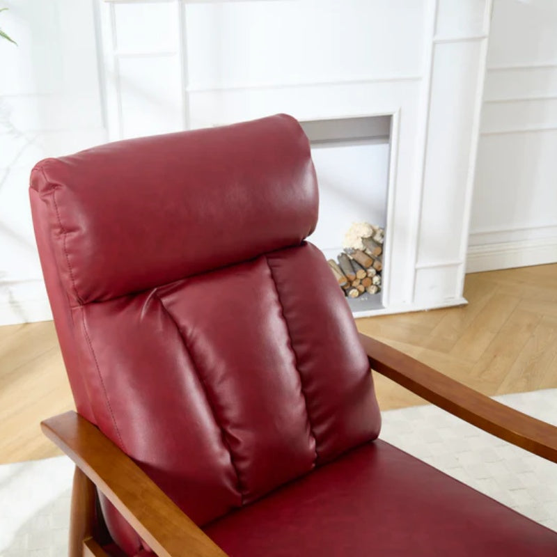 COOLMORE Wood Frame Armchair, Modern Accent Chair Lounge Chair for Living Room-海智集-Default-