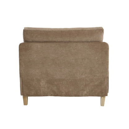Mid-Century Modern Foldable Sofa Bed Recliner, 3-in-1 Convertible Sleeper with Three Pillows, Light Brown Chenille, Ideal for Small Spaces-海智集-Default-