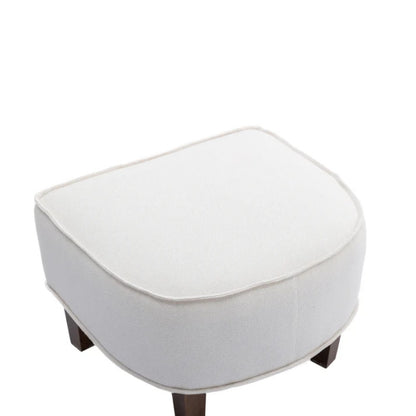 COOLMORE Accent Chair with Ottoman, Mid Century Modern Barrel Chair Upholstered Club Tub Round Arms Chair for Living Room-海智集-Default-