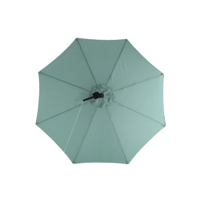 10ft Solar LED Offset Hanging Market Patio Umbrella ( Light green )(No Base)-海智集-Default-