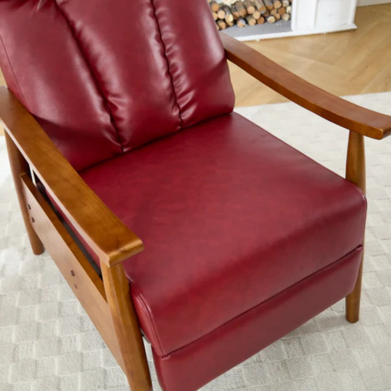 COOLMORE Wood Frame Armchair, Modern Accent Chair Lounge Chair for Living Room-海智集-Default-