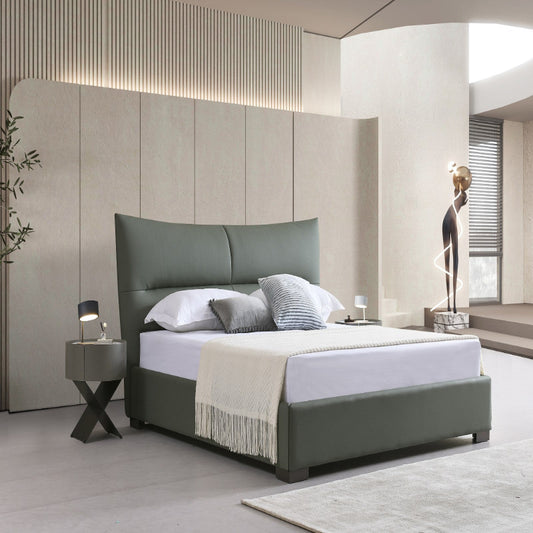 Jinxuan Series Jinxuan GINSON Genuine Leather Bed, Modern and simple Italian light Luxury High-end solid Wood soft Package XF-26# (Including bed board but excluding bedside table)-海智集-