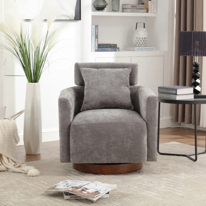 COOLMORE 360 degree rotation design, multi-gear adjustment backrest, soft and comfortable chenille fabric, ergonomic design of the living room chair-海智集-Default-