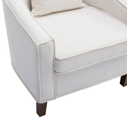 COOLMORE Accent Chair with Ottoman, Mid Century Modern Barrel Chair Upholstered Club Tub Round Arms Chair for Living Room-海智集-Default-