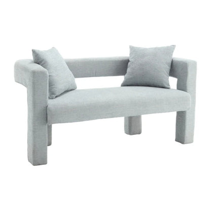 Modern Chenille Loveseat Sofa, Comfy Upholstered 2-Seater Sofa, Mint Green, Chenille, 51.18'' H x 23.62'' W x 25.59'' D-海智集-Default-