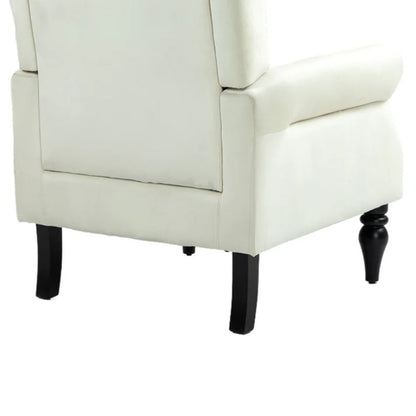 COOLMORE Wood Frame Armchair, Modern Accent Chair Lounge Chair with Sturdy Wood Legs for Living Room Bedroom (Beige)-海智集-Default-