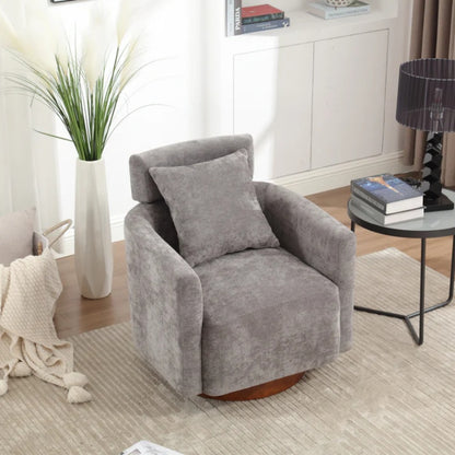 COOLMORE 360 degree rotation design, multi-gear adjustment backrest, soft and comfortable chenille fabric, ergonomic design of the living room chair-海智集-Default-