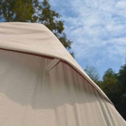 9.8 x13ft with canopy, Inflatable Camping Tents with Hand Pump, Air Glamping Tents, Easy Setup Waterproof and Windproof Blow up Tent Beige-海智集-Default-