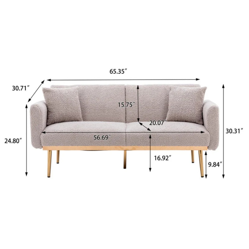 COOLMORE Velvet Sofa , Accent sofa .loveseat sofa with metal feet-海智集-Default-