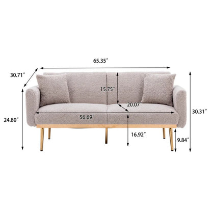 COOLMORE Velvet Sofa , Accent sofa .loveseat sofa with metal feet-海智集-Default-