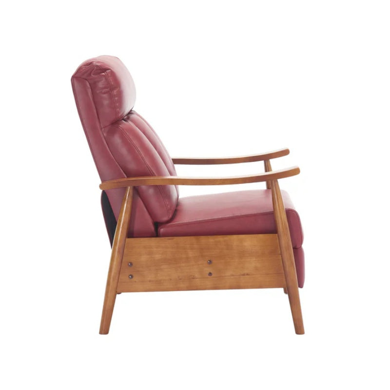 COOLMORE Wood Frame Armchair, Modern Accent Chair Lounge Chair for Living Room-海智集-Default-