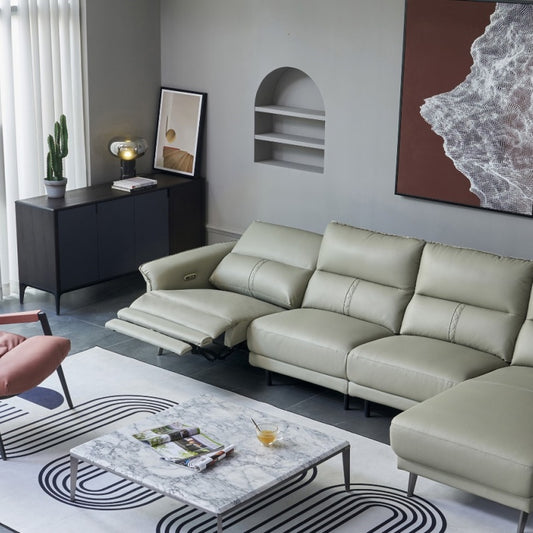 Luo LAN Series Leather Sofa, Italian Light Luxury Four-seater G40-海智集-