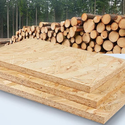 Osb E0 grade formaldehyde-free and environmentally friendly oriented structure particleboard base partition wall ceiling decoration board, pine OSB-海智集-