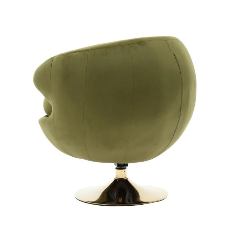 360 Degree Swivel Cuddle Barrel Accent Chairs, Round Armchairs with Wide Upholstered, Fluffy Fabric Chair for Living Room, Bedroom, Office, Waiting Rooms-海智集-Default-