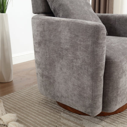 COOLMORE 360 degree rotation design, multi-gear adjustment backrest, soft and comfortable chenille fabric, ergonomic design of the living room chair-海智集-Default-