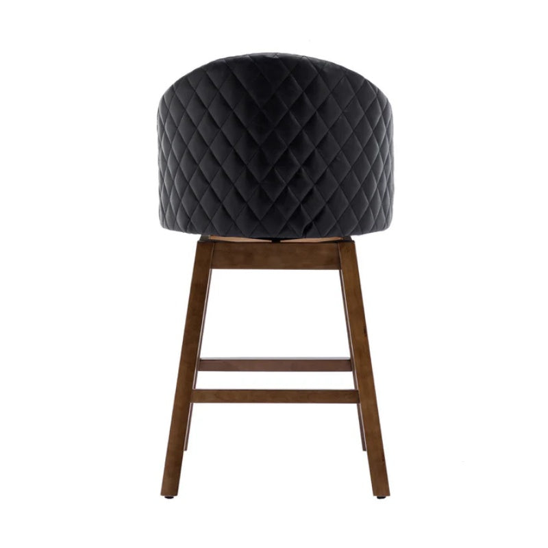 COOLMORE Bar Stools Set of 2 Counter Height Chairs with Footrest for Kitchen, Dining Room And 360 Degree Swivel-海智集-Default-