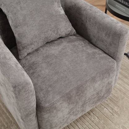 COOLMORE 360 degree rotation design, multi-gear adjustment backrest, soft and comfortable chenille fabric, ergonomic design of the living room chair-海智集-Default-
