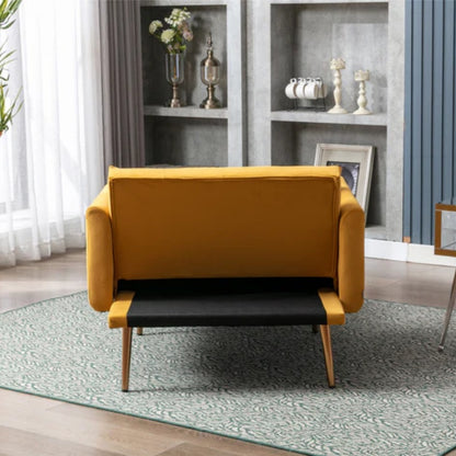 COOLMORE fashionable and classic style chaise lounge chair / accent chair for Living Room, bedroom (Mango Velvet)-海智集-Default-