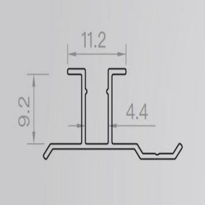 light groove wire matte black I-shaped light source wire with light groove wire: Beautiful and firm-海智集-