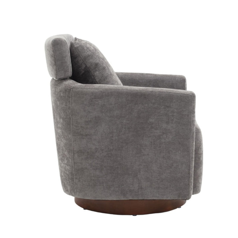 COOLMORE 360 degree rotation design, multi-gear adjustment backrest, soft and comfortable chenille fabric, ergonomic design of the living room chair-海智集-Default-