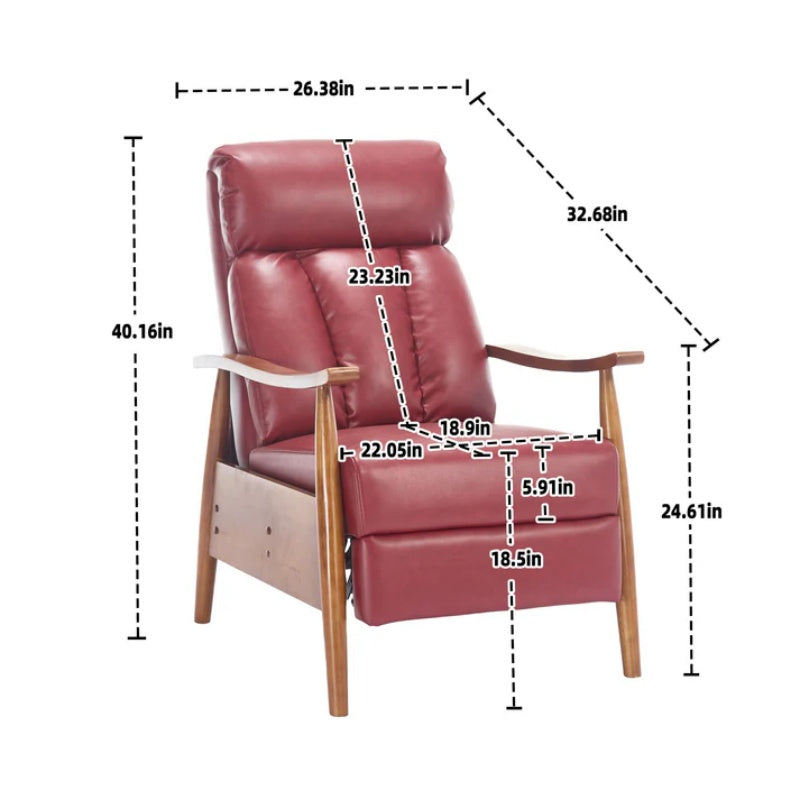 COOLMORE Wood Frame Armchair, Modern Accent Chair Lounge Chair for Living Room-海智集-Default-